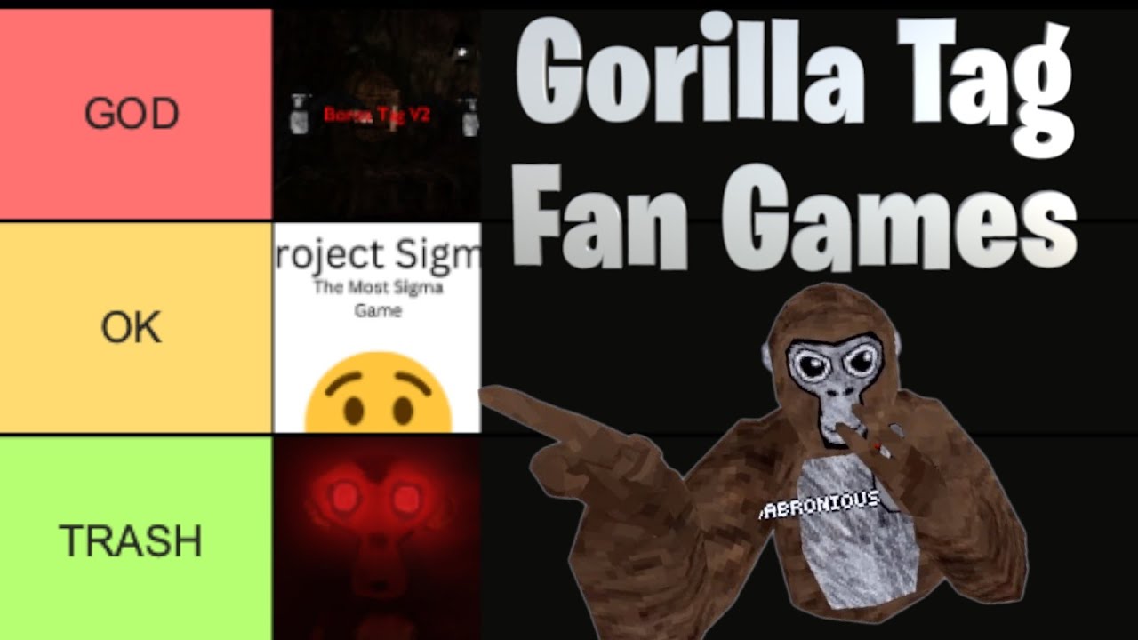 Top 10 Gorilla Tag Fan Games Ranked!!