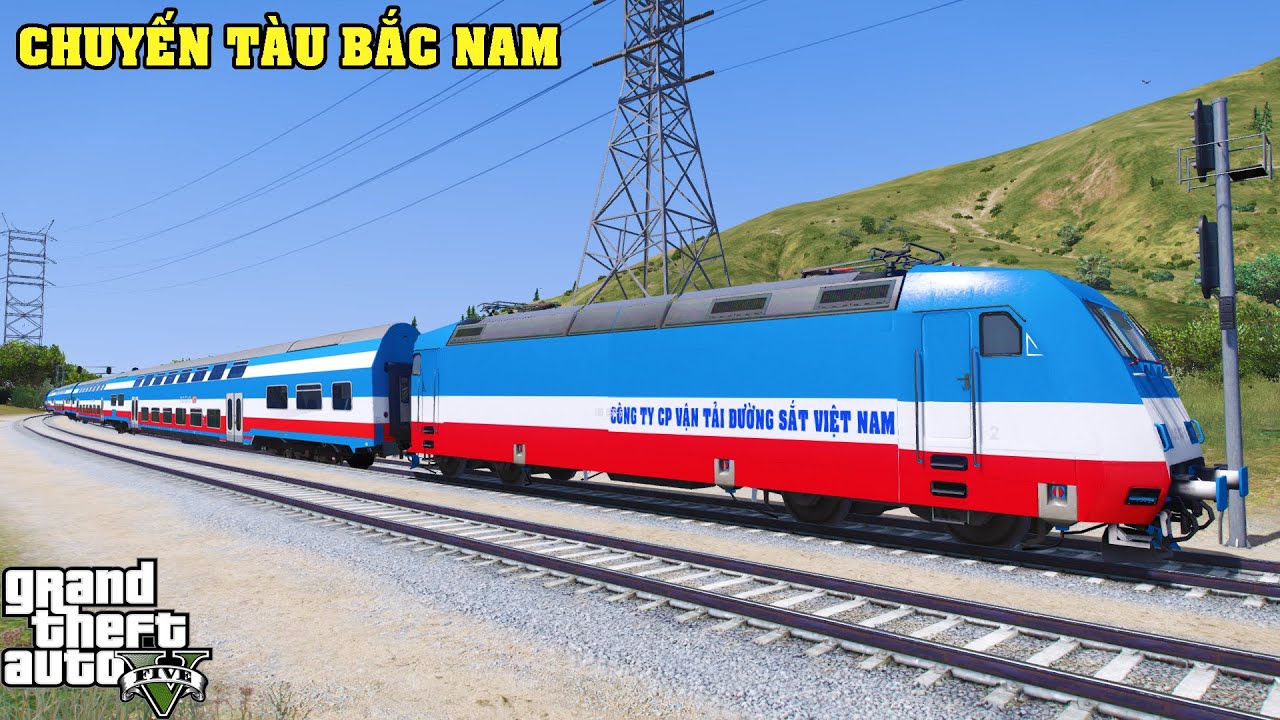 GTA 5 Điều Khiển Tàu Hỏa Chạy Tuyến Bắc Nam Chở  Hành Khách Đi Trên Chuyến Tàu Tốc Hành Nhanh Nhất
