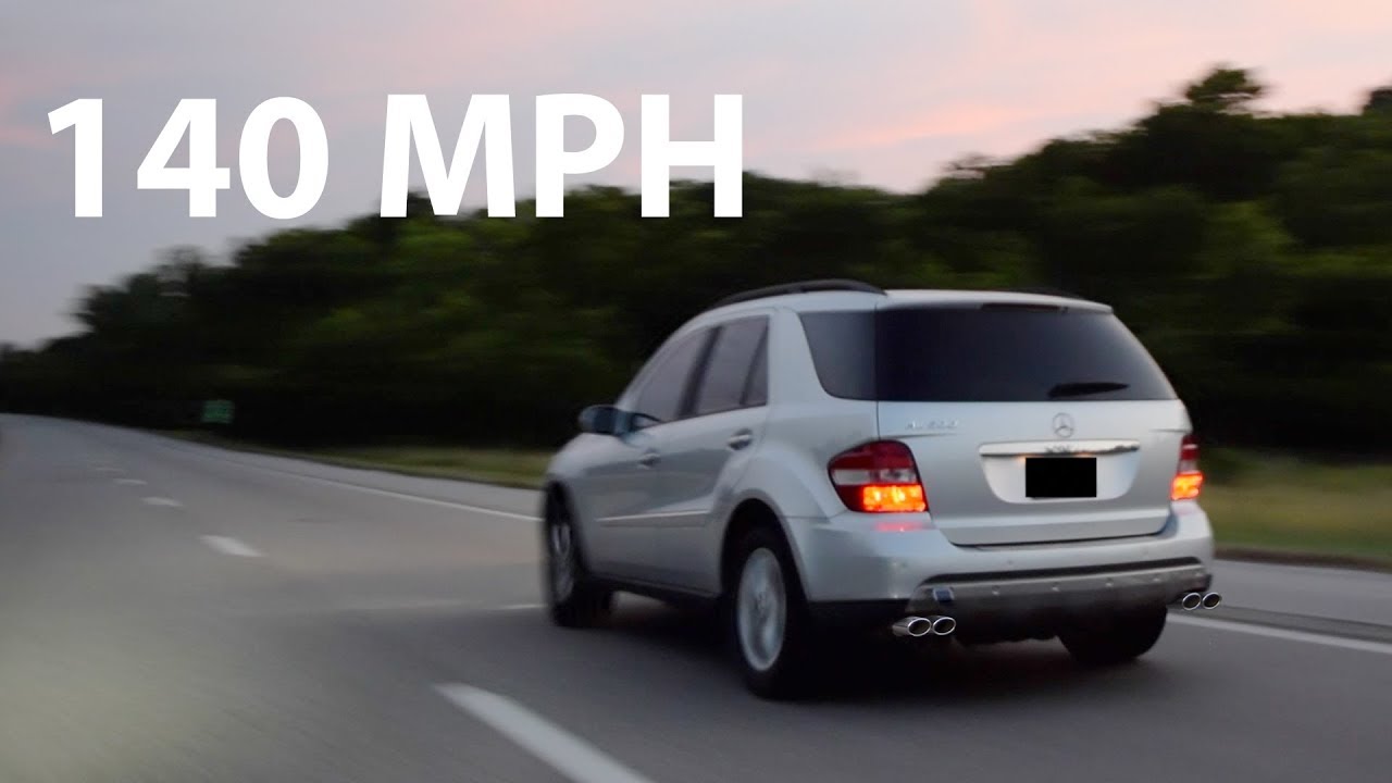 Прямоточный выхлоп Mercedes ML500 140 миль в час!!!