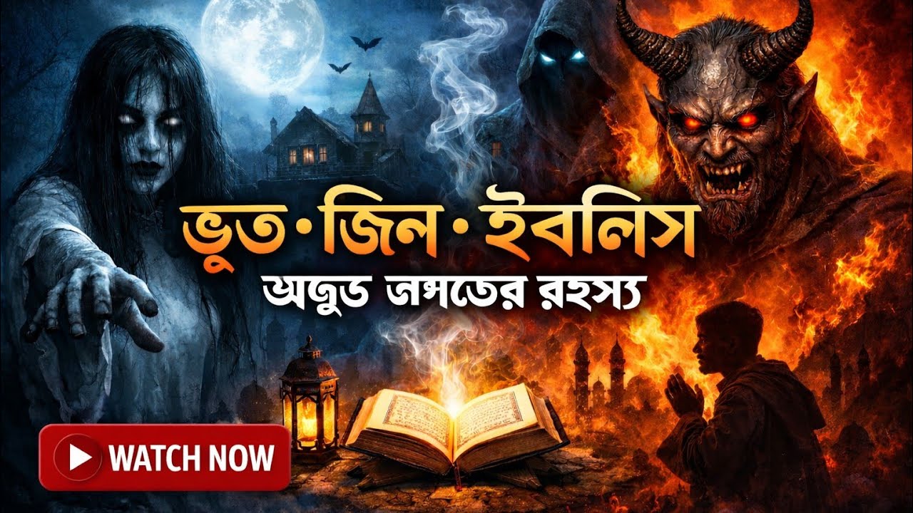 ভূত, জিন ও ইবলিস: অদৃশ্য জগতের ভয়ংকর সত্য | Ghost Jinn Iblis in Islam | Islamic Bangla Waz