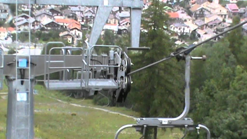 Discesa integrale seggiovia quadriposto Doppelmayr "Melezet-Chesal" a Bardonecchia (TO)