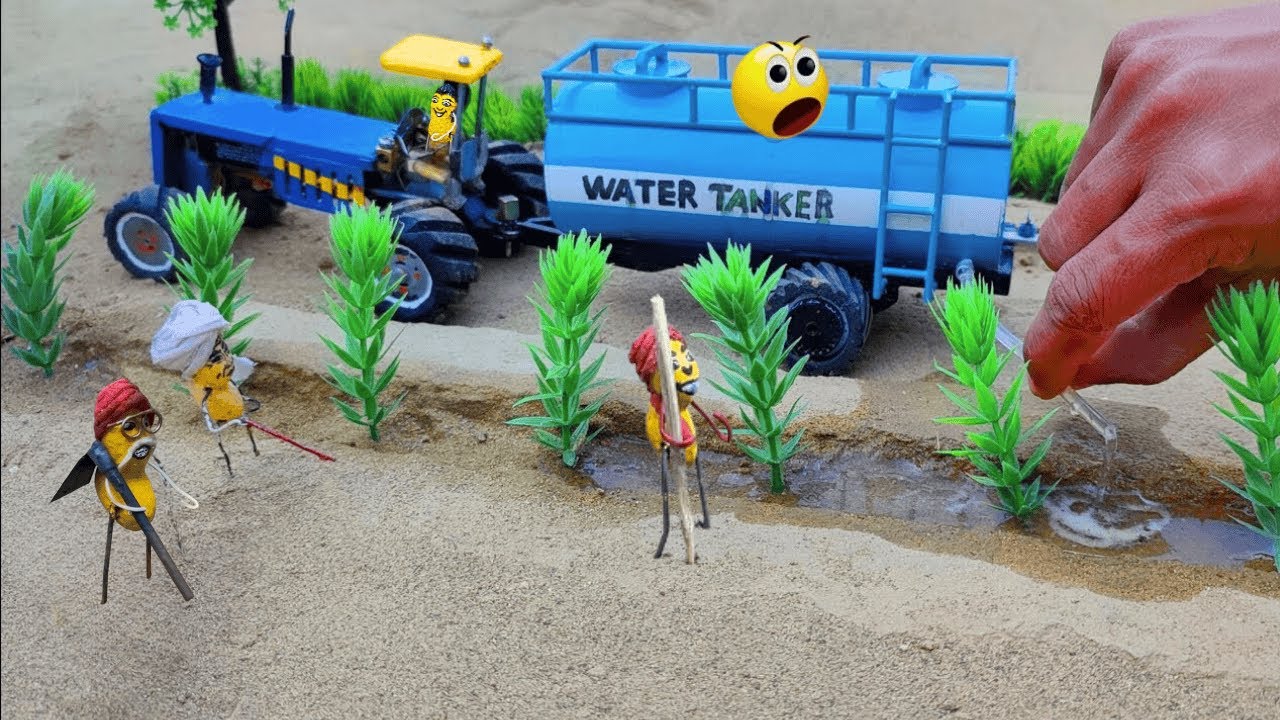Diy how to make water pump using mini diesel engine |diy tractor water tanker plough machine! @spucr