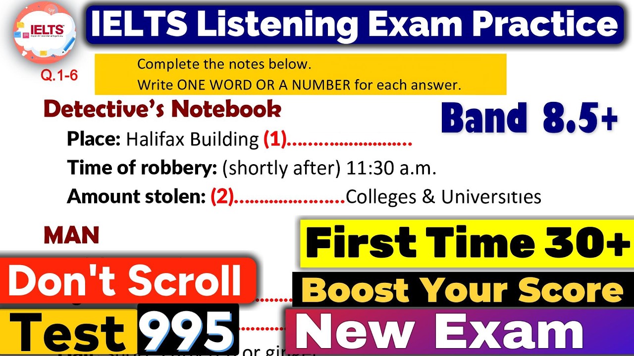 IELTS Listening Practice Test 2026 with Answers | Recent Exam - 995 | ielts listening