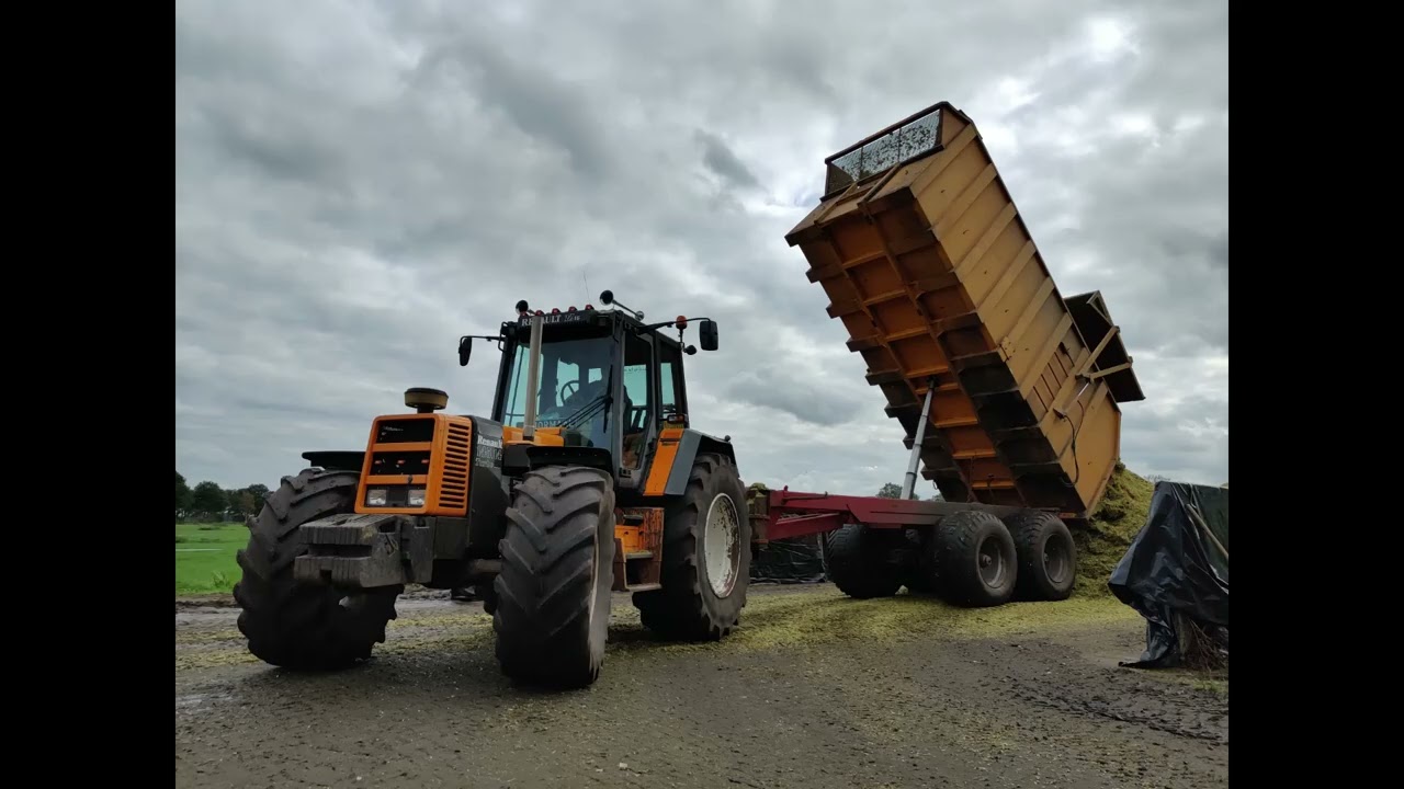 Mais hakselen Renault 145-14 TZ, Renault Ares en Claas Jaguar 940