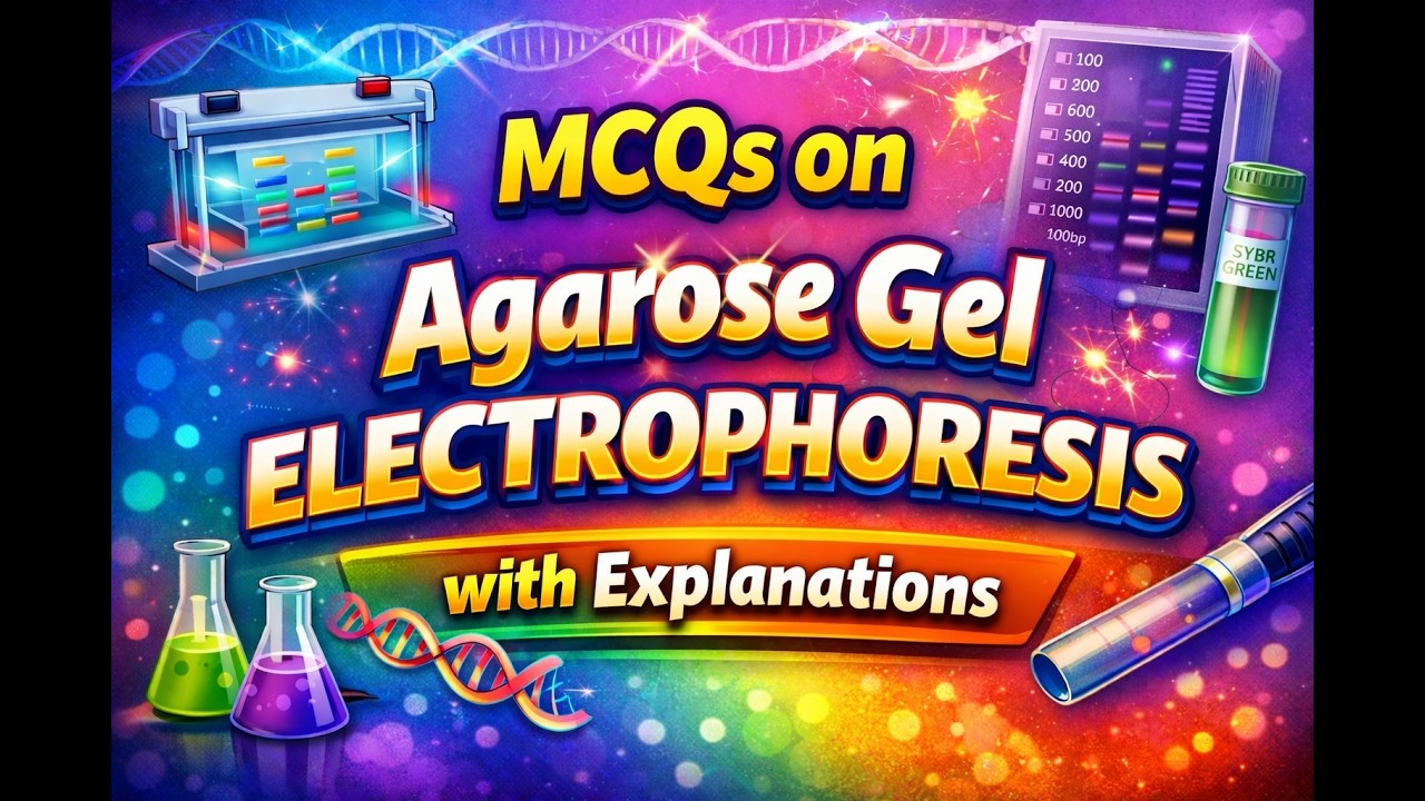 MCQs on Agarose Gel Electrophoresis with Answers | UG PG Biotechnology | Life Sciences
