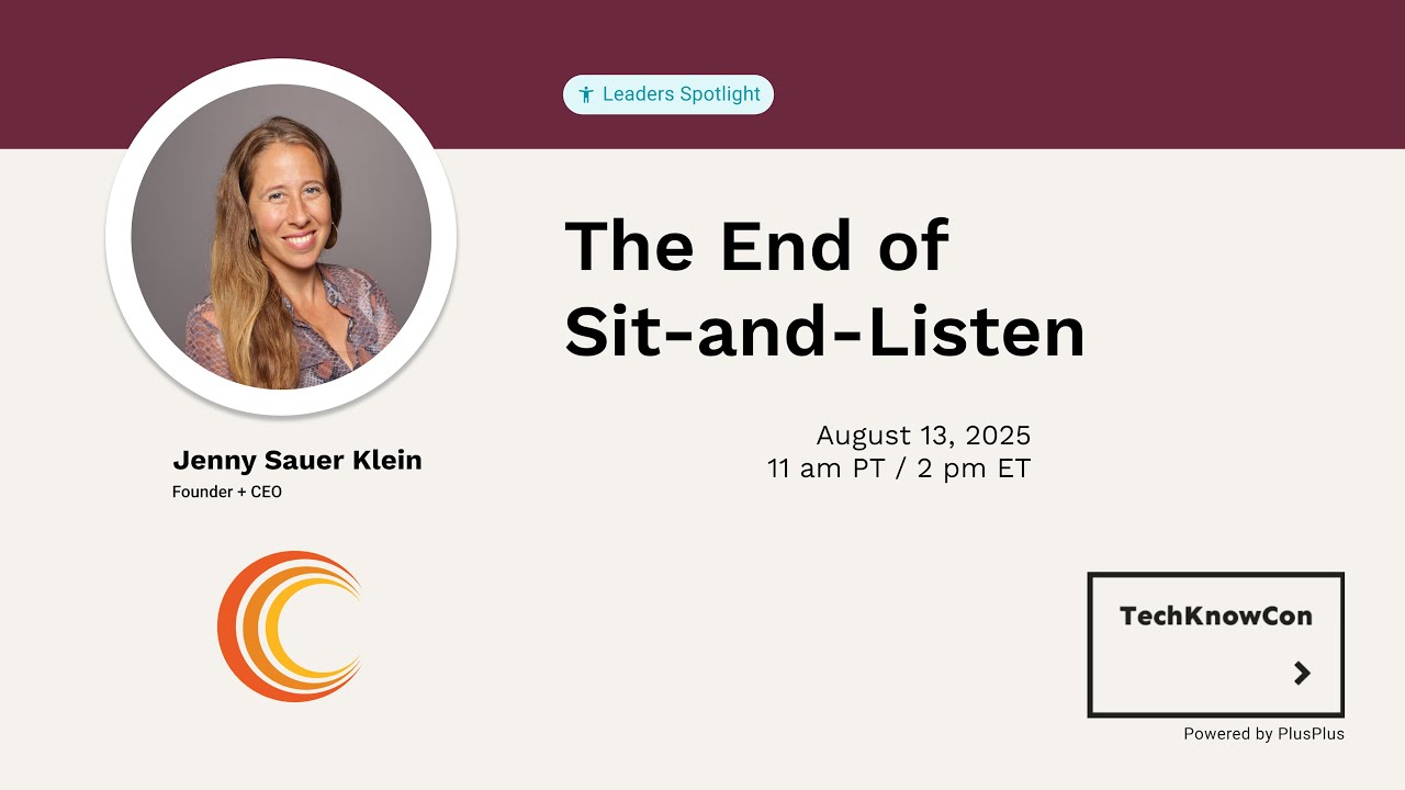 Jenny Sauer-Klein: The End of Sit-And-Listen Conferences