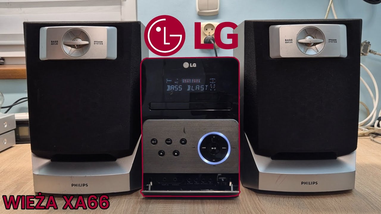 WIEŻA LG Stereo XA66 - USB CD FM Jack recording nagrywanie 6 ohm TDA7292 TEST mikrowieża