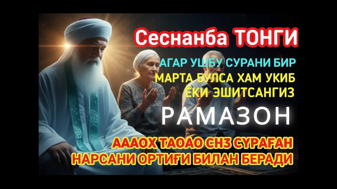 Сешанба ТОНГИ РАМАЗОН АЛЛОХНИНГ КАЛОМ БИЛАН |АЛЛОХ ТАОЛО СИЗ СУРАГАН НАРСАНГИЗНИ ОРТИҒИ БИЛАН БЕРАДИ