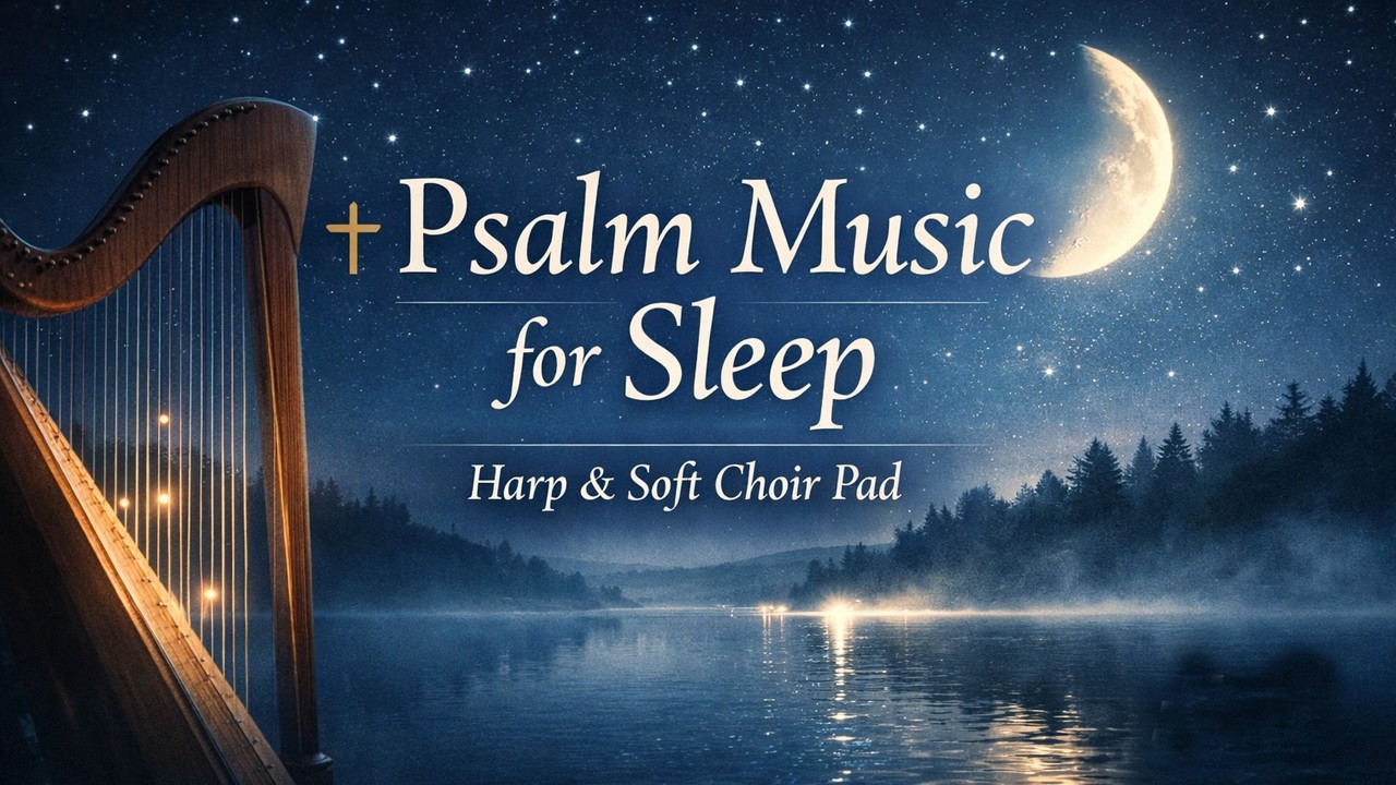 Psalm Music for Sleep | Harp & Soft Choir Pad (Peaceful Night)