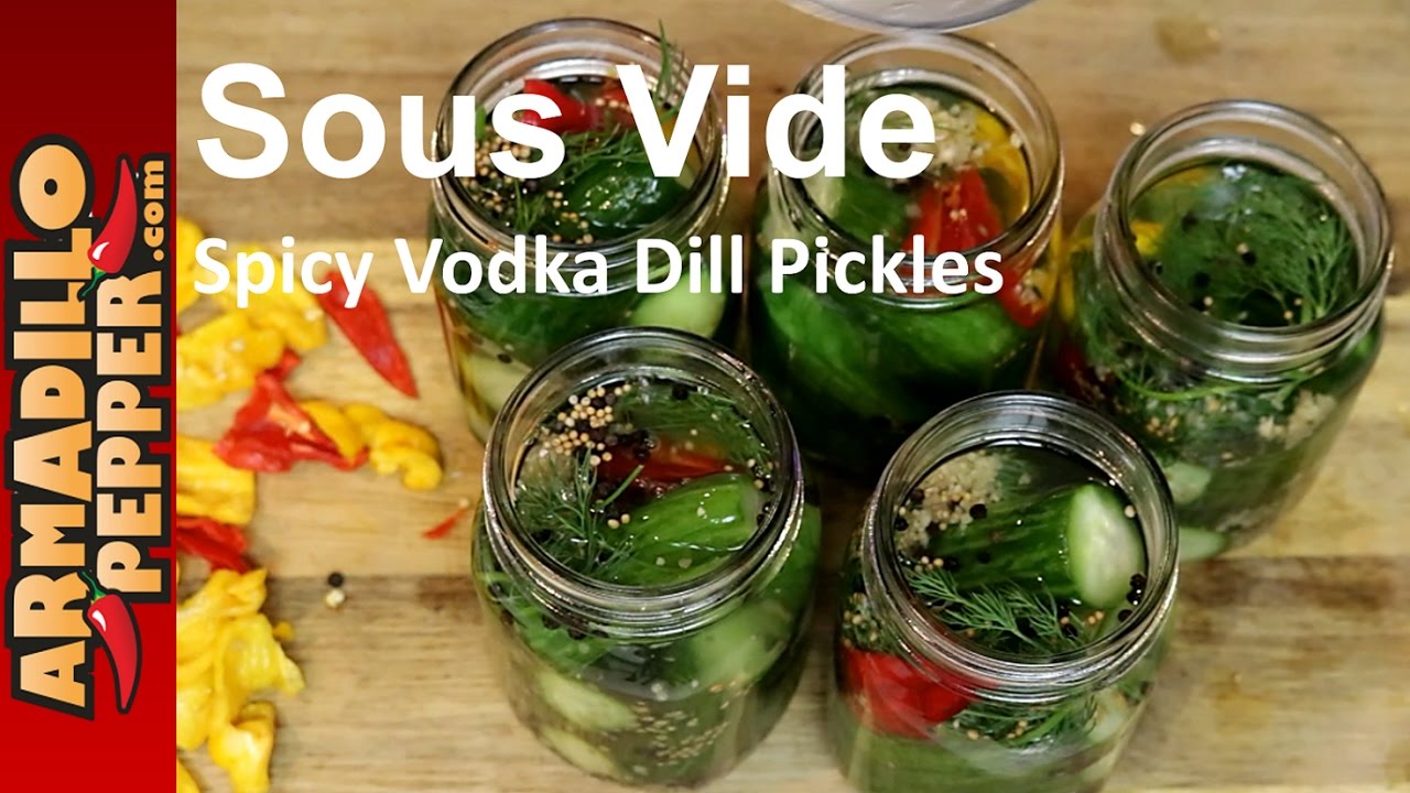 Sous Vide Spicy Vodka Dill Pickles with Anova Precision Cooker
