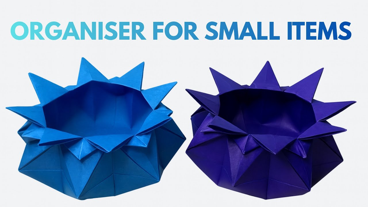DIY Origami Organizer for Small Items Easy Paper Craft 