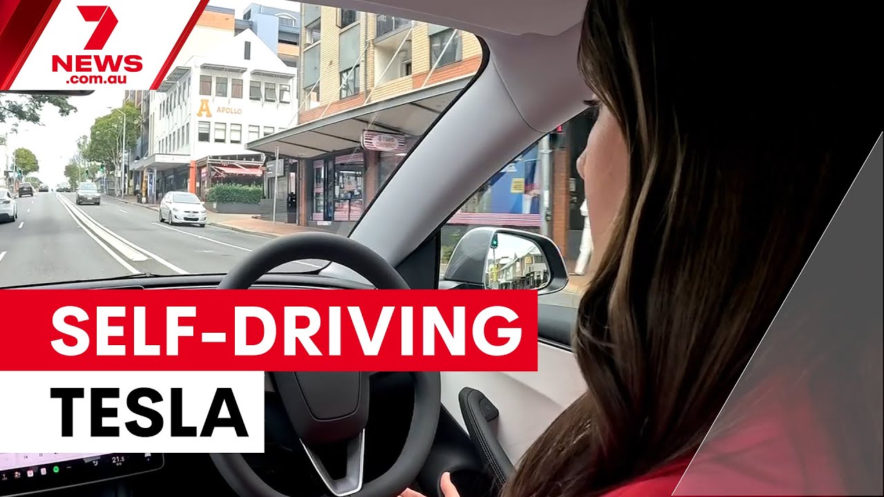 Tesla launches self-driving cars in Australia | 7NEWS