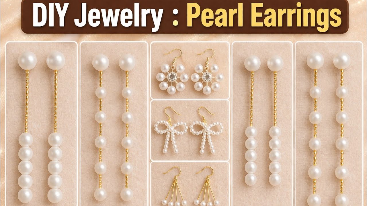 DIY Pearl Earrings | Easy & Stylish Jewelry Making Tutorial ✨