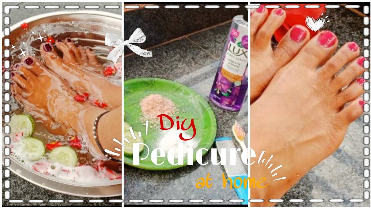 DIY PEDICURE AT HOME 🫧🧽💅🏻🩰 l Aesthetic and Relaxing 🪞🌸 | Self care Routine 🎀