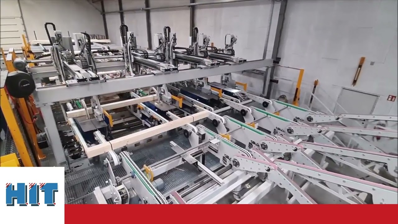 HIT - Hobellinie mit Lattenbündelung/planing line and slat bundling/ligne de rabotage et bottelage