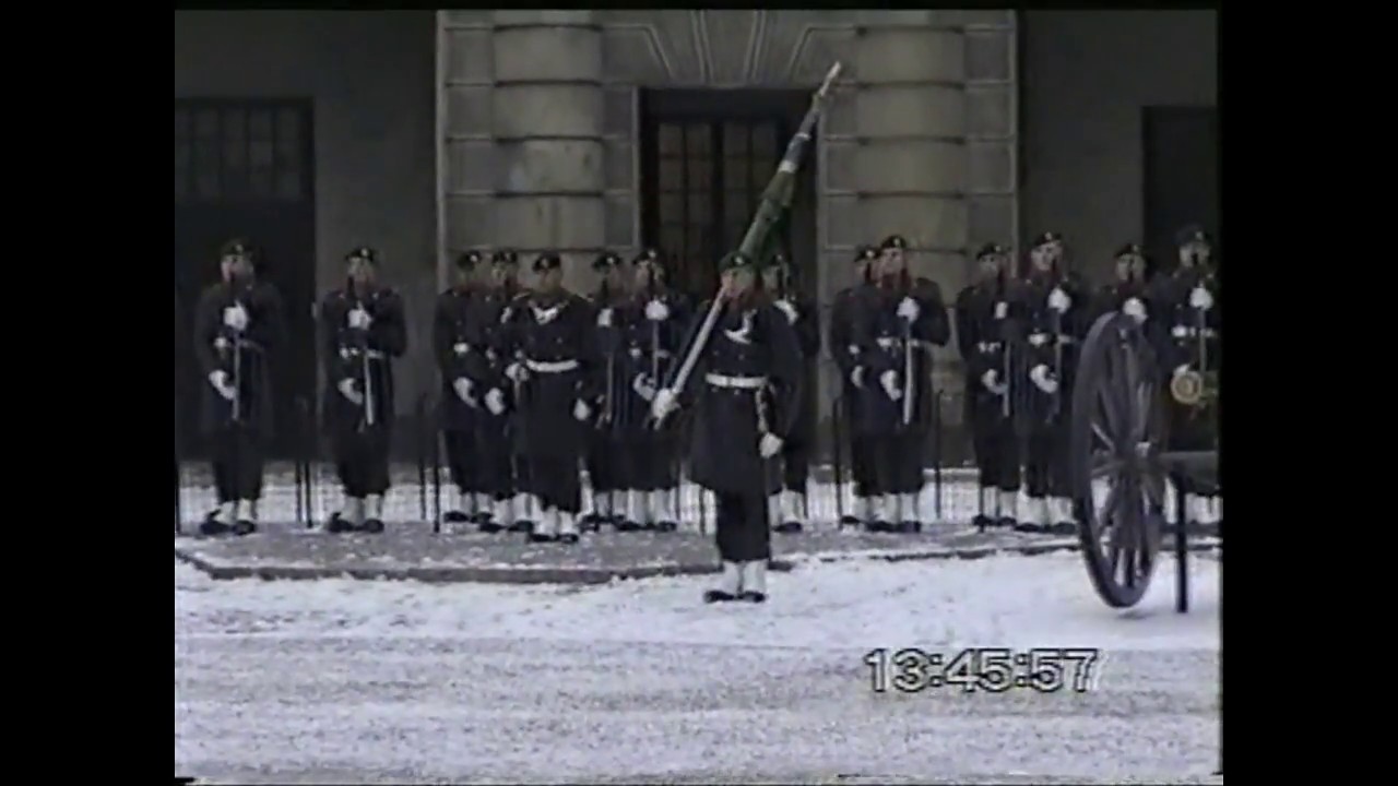 Lapplands Jägarregemente I22 Kiruna, högvaktsavlösning december 1999, Stockholms slott