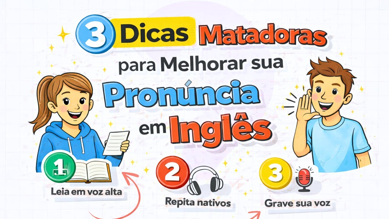 PRONÚNCIA NO INGLÊS - 3 Dicas Matadoras para Melhorar sua Pronúncia em Inglês