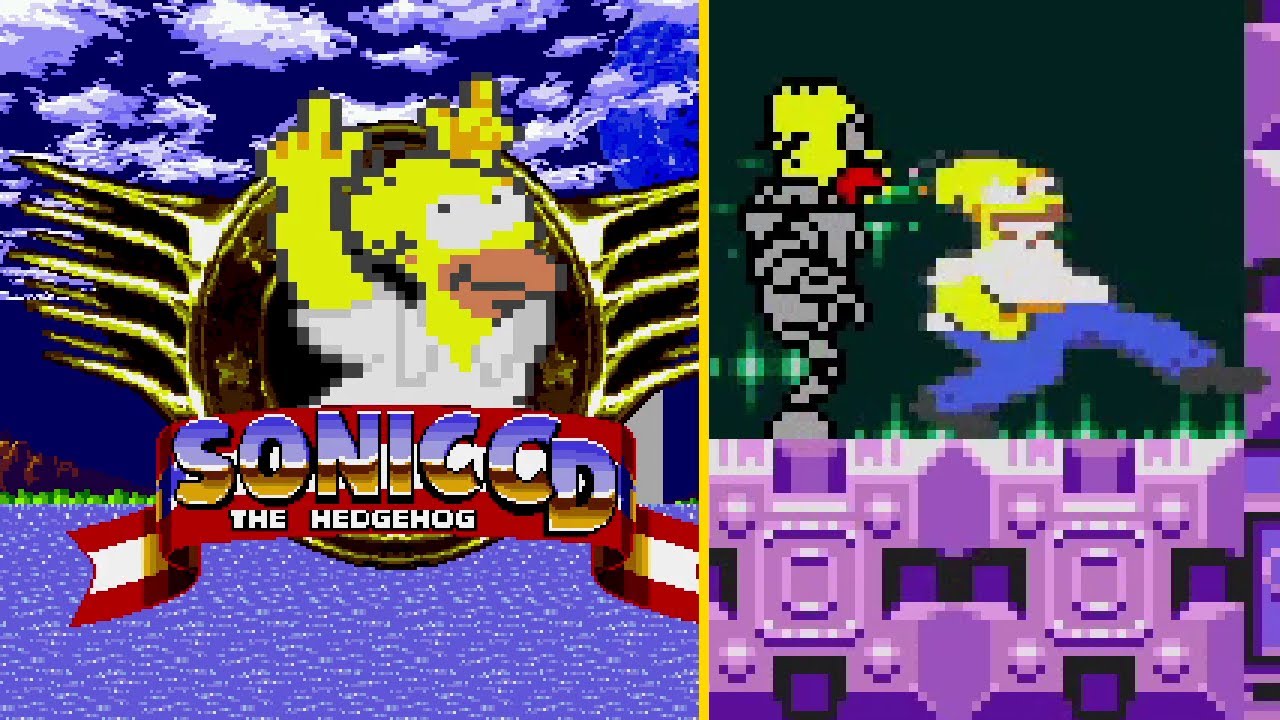 Homer CD (Sonic CD Mod) by DZTVE - Version 1.1 Longplay with All Time Stones