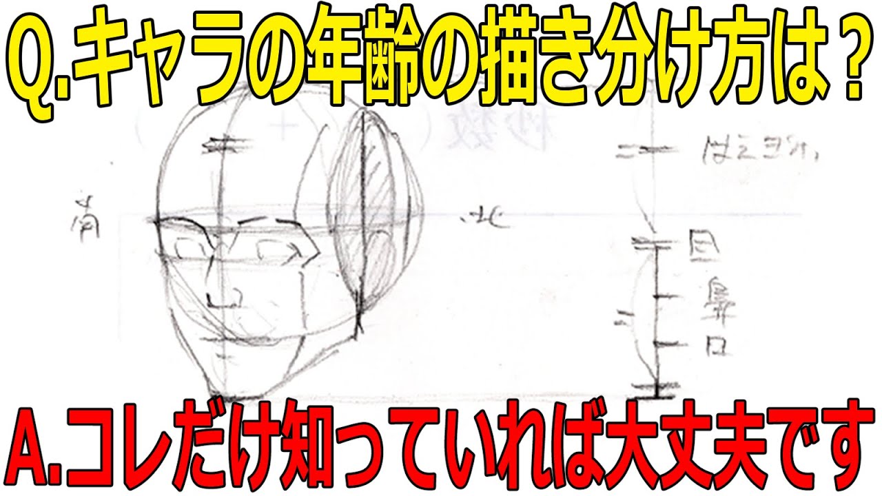 ここが重要！キャラの年齢の描き分けが簡単にきるポイントとは？