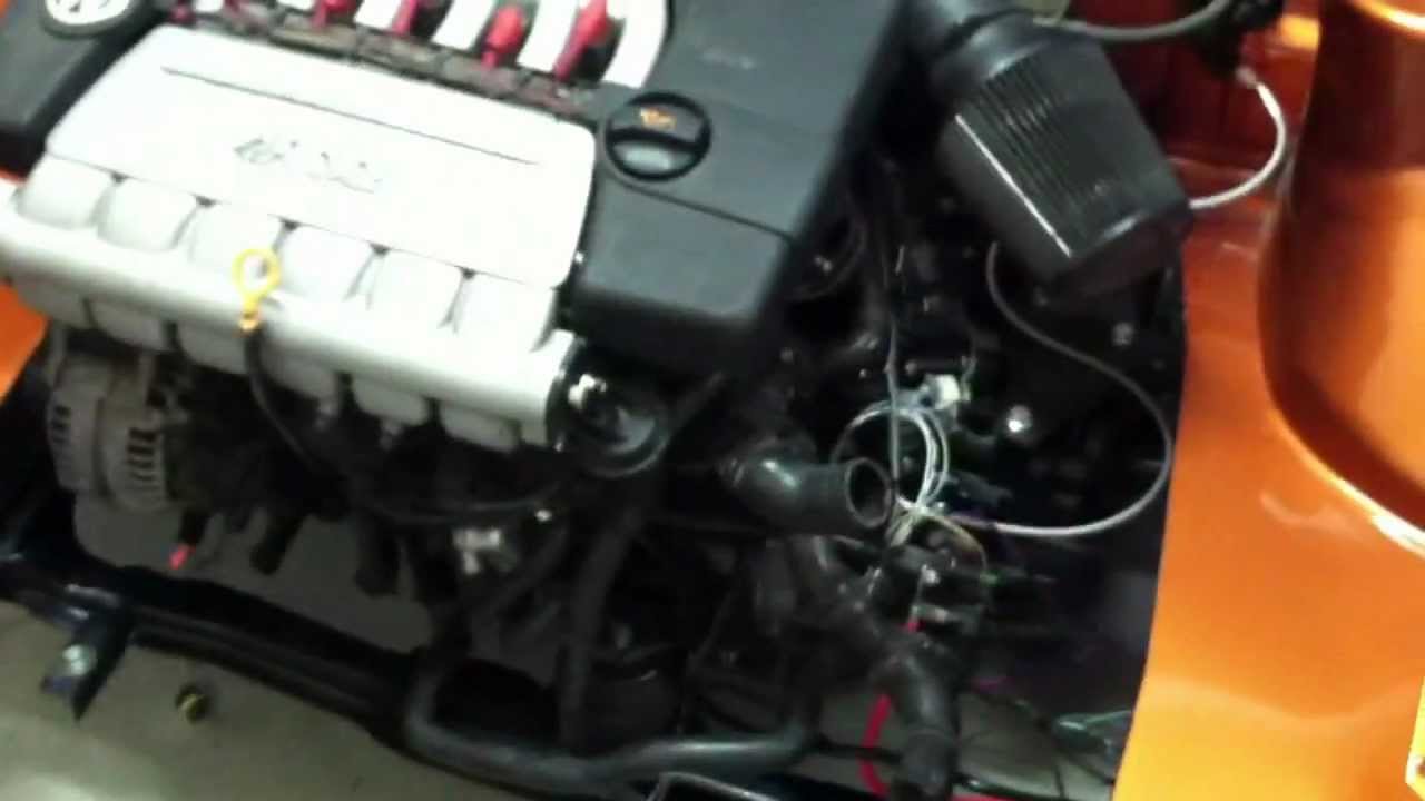 R32 engine swap startup in jetta coupe.