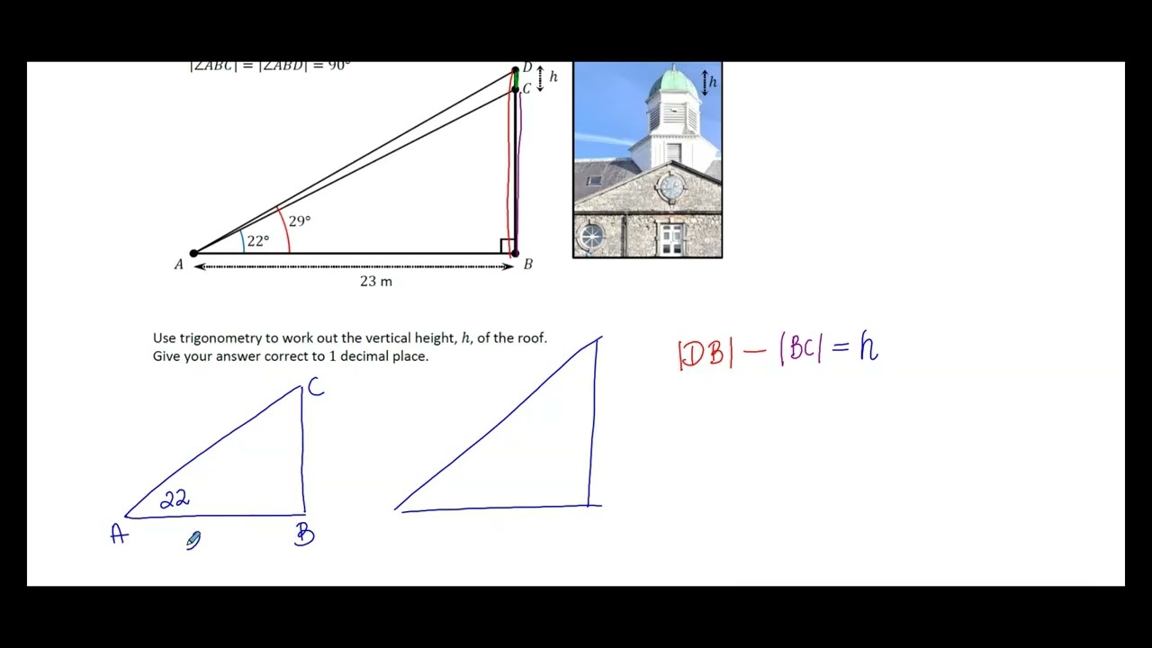 Junior Cycle Maths - Trigonometry Exam Question - 2025 Paper 2 Question 8