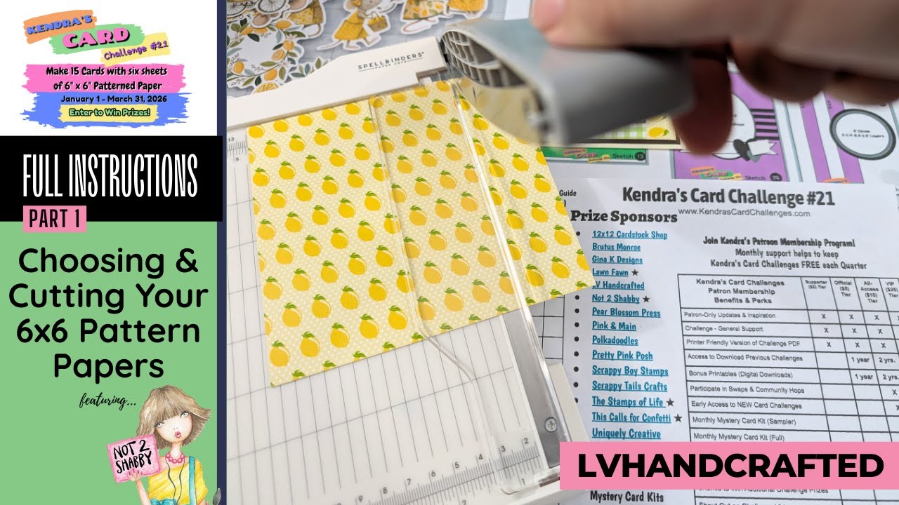 #KendrasCardChallenge21 Part 1: Choosing & Cutting Your Pattern Papers Featuring @Not2ShabbyShop