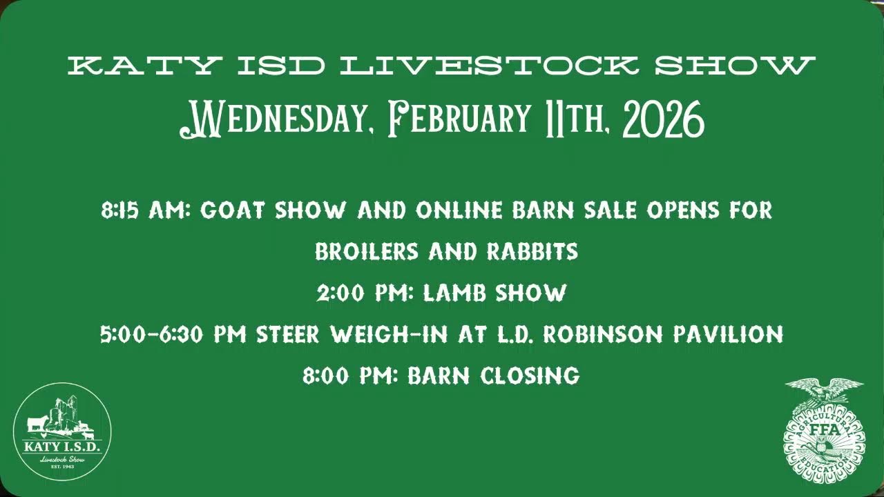 2026 Katy ISD Livestock Show