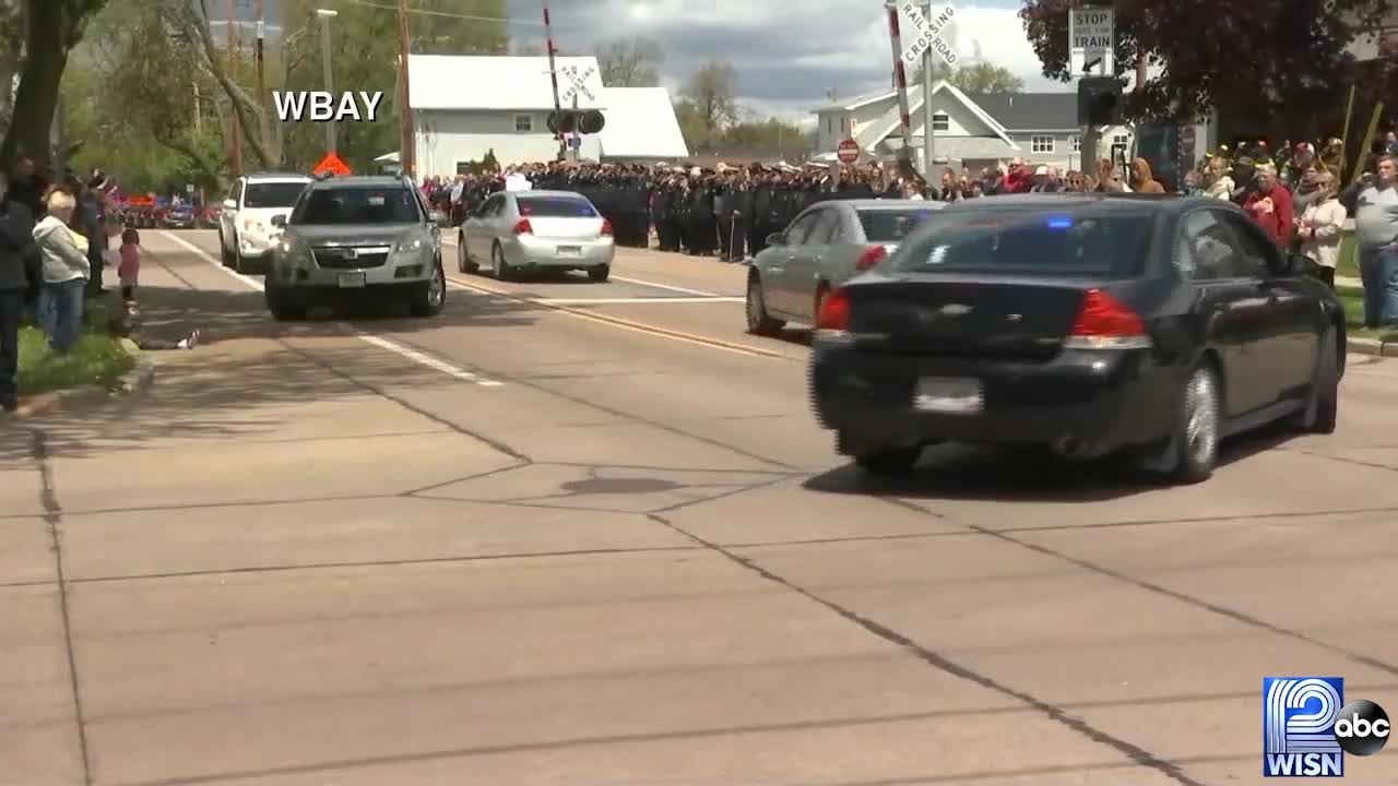 Funeral procession for Appleton Firefighter Mitch Lundgaard