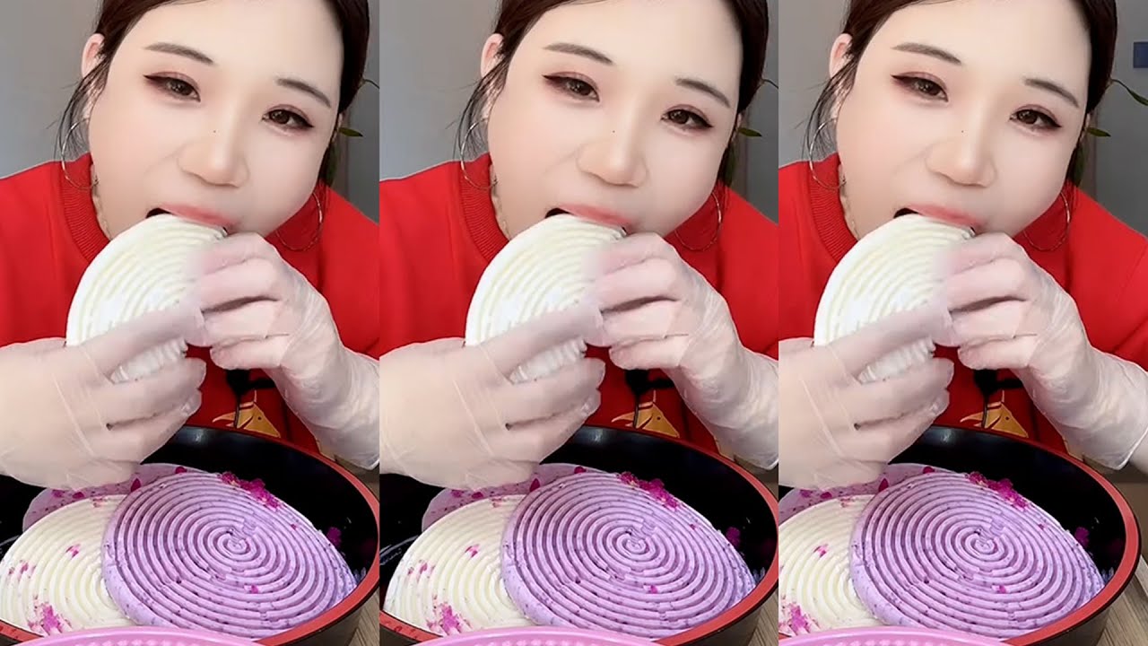 YY / ASMR ICE EATING WITH MATCHA + MILK POWDER + PASSION FRUIT #eatingice #mukbangiceeating / 洋妮儿💋冰