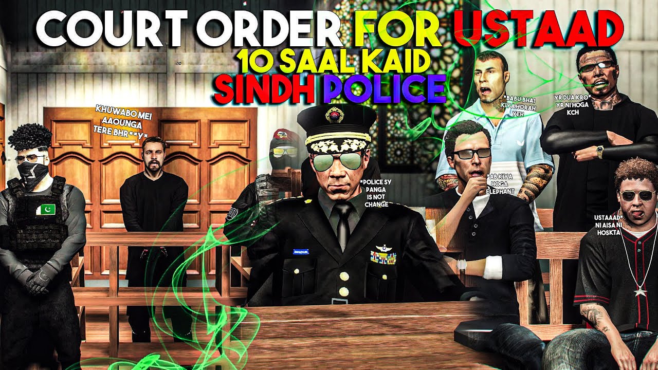 COURT SENTENCED 10 YEARS JAIL FOR BABU USTAAD | SINDH POLICE | REAL LIFE MOD | GTA 5 PAKISTAN