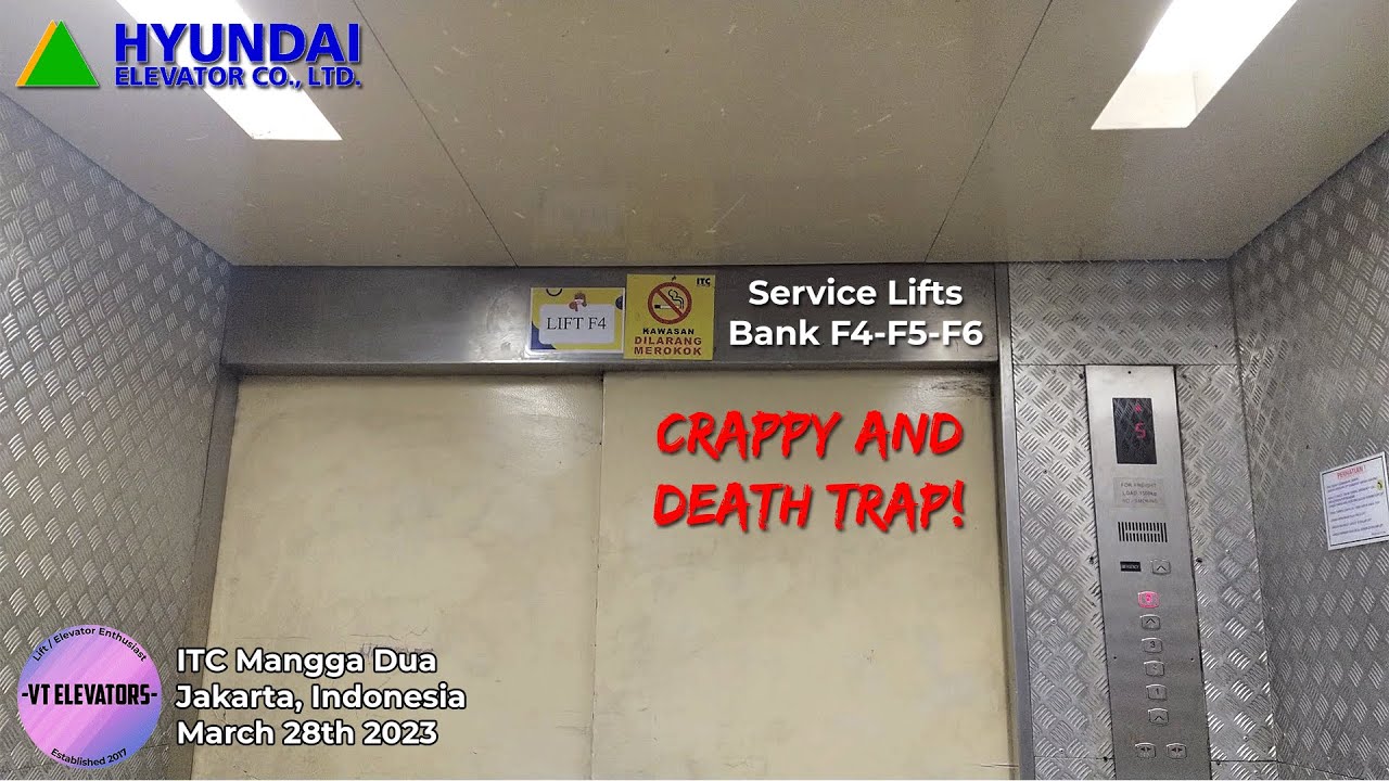 2 Refurbished Old Hyundai Traction Service Lifts - ITC Mangga Dua, Jakarta (F4-F6)