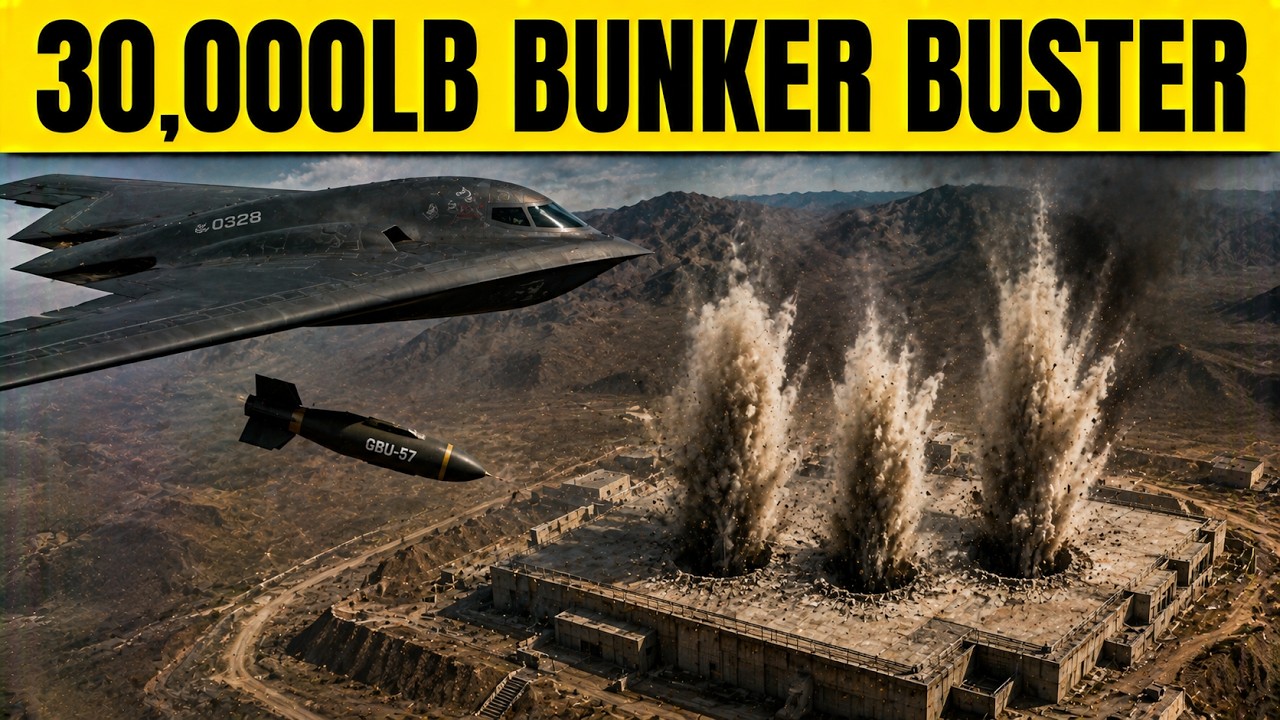 US B-2 Bomber Drops 30,000lb Bunker Buster on Iran Missiles Factory