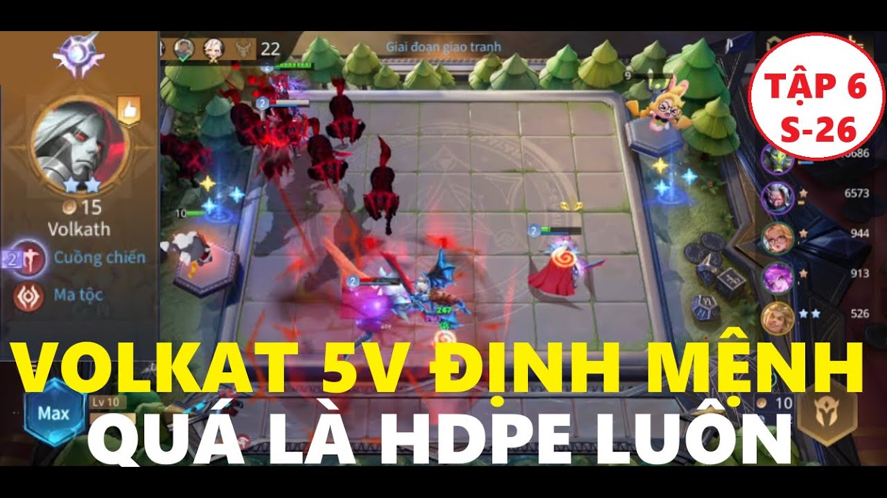 VOLKAT 5 VÀNG ĐỊNH MỆNH - CON TƯỚNG QUÁ LỖI | Cờ Cá Chép Liên Quân S26 #6