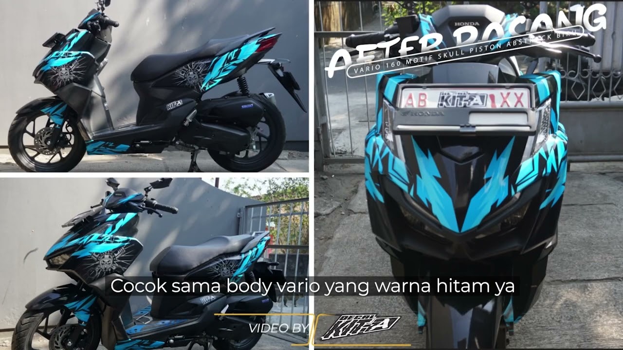 Ready Stiker Decal Vario 160 tema supermoto skull piston free konsul desain😎☠️🥵🤘