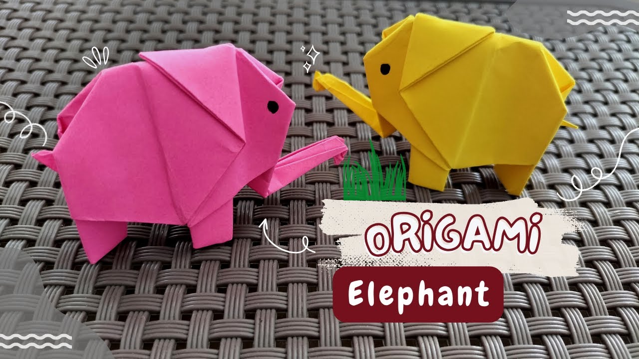 Tutorial Membuat Origami Gajah Sederhana Mudah Untuk Diikuti || Elephant Craft  - DIY Paper Craft