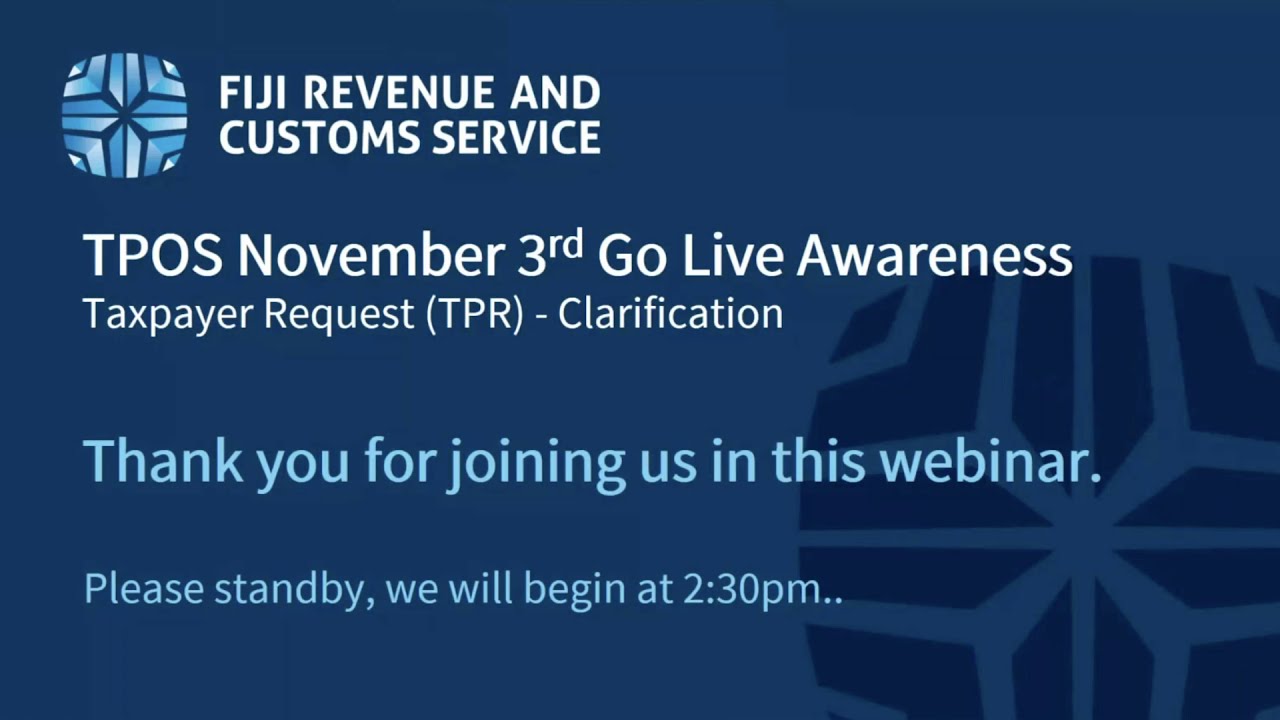 TPOS Webinar Consultation - Clarification
