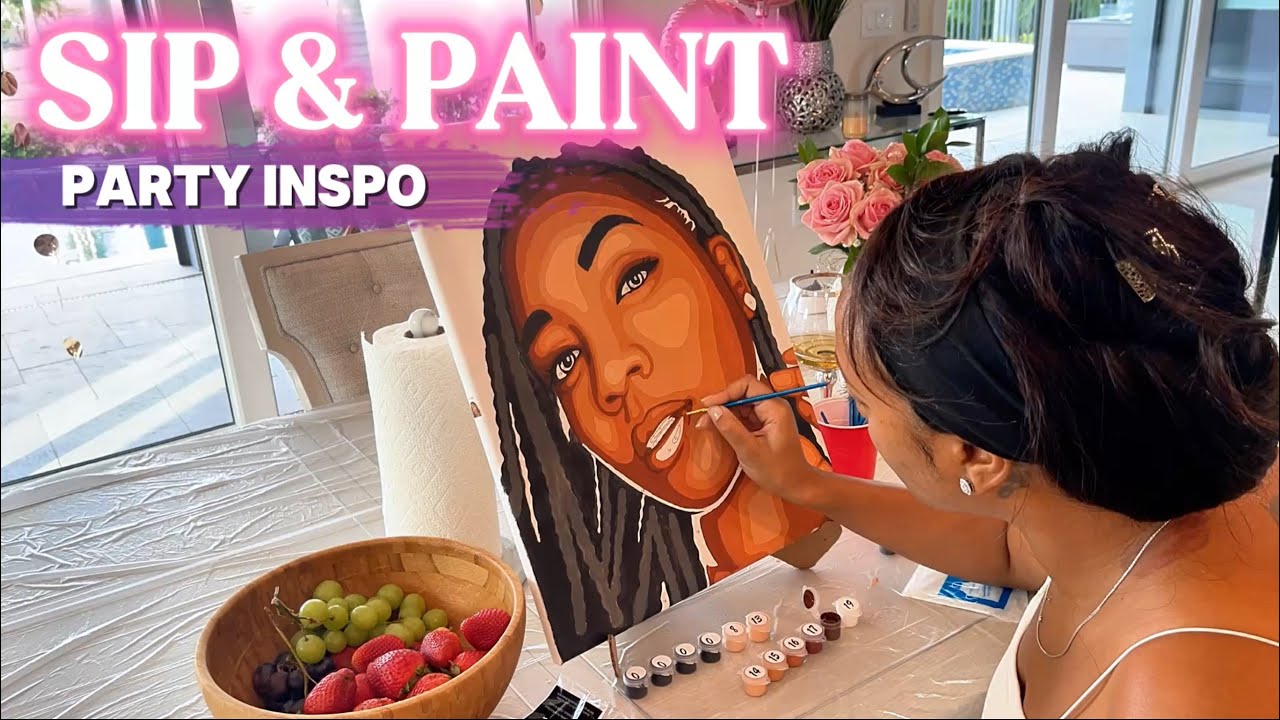 🎨✨ Girls Night In: Selfie Sip & Paint Party Inspiration | DIY Painting, Seafood, & Decor Tips 🍷🦀
