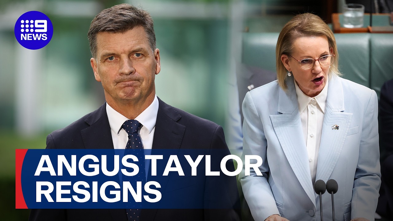 Angus Taylor resigns from the Liberal Party | 9 News Australia