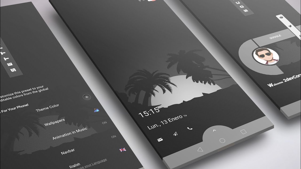 Dark Elegant TS7E UI for Klwp