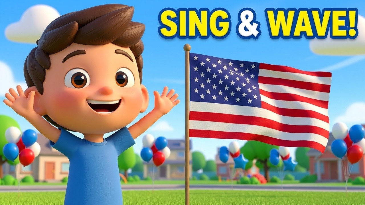 Stripes and Stars Song | American Flag Music for Children