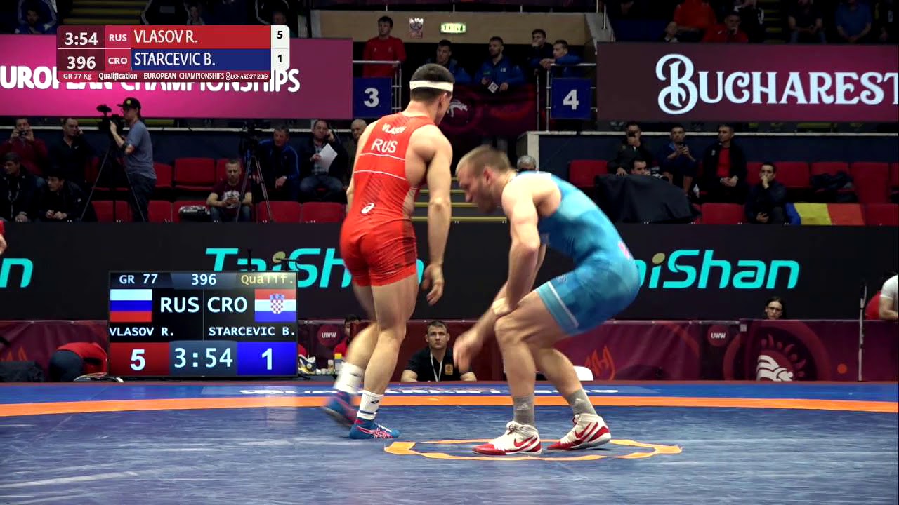 Qual. GR - 77 kg: R. VLASOV (RUS) v. B. STARCEVIC (CRO)
