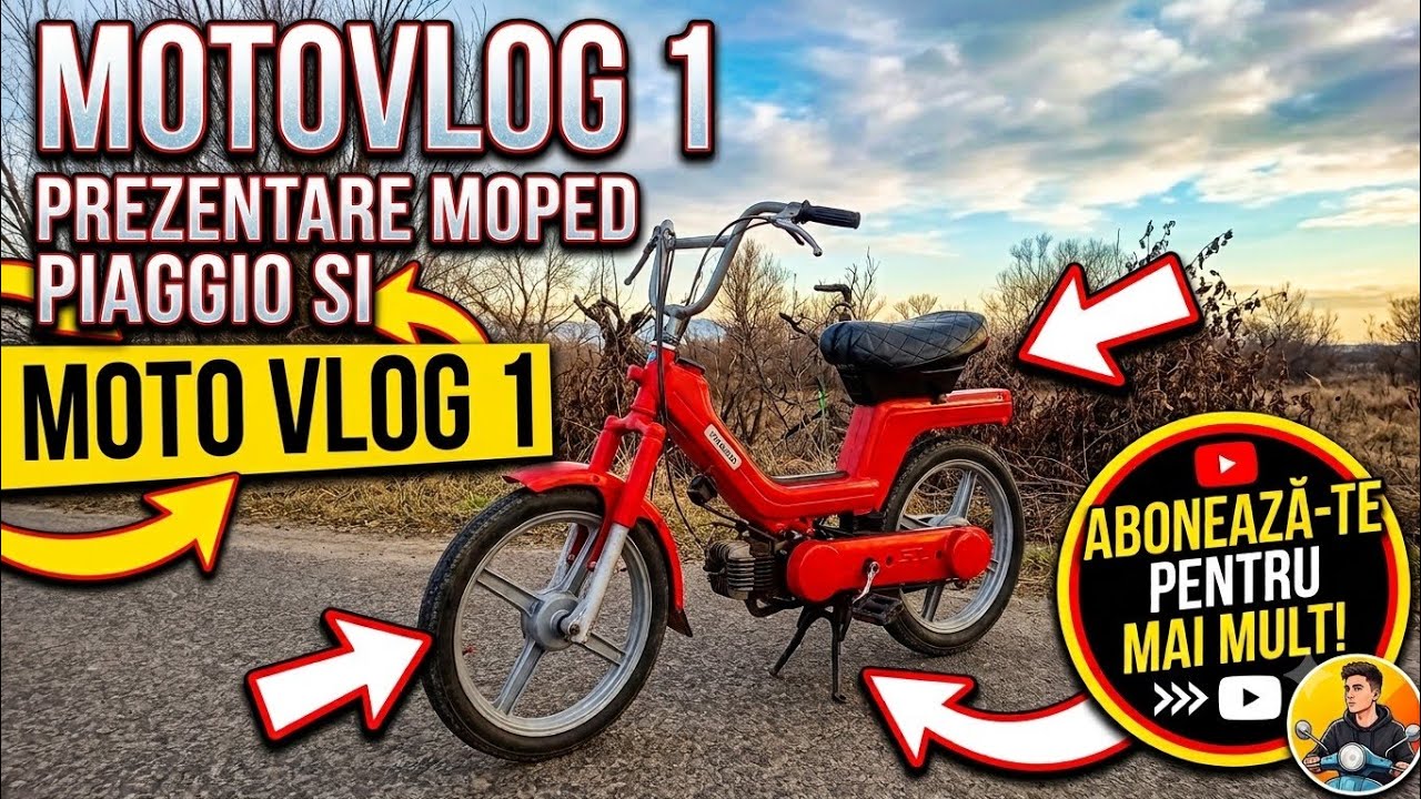 PREZENTARE MOPED PIAGGIO SI 49CC + TEST DRIVE| MotoVlog #1