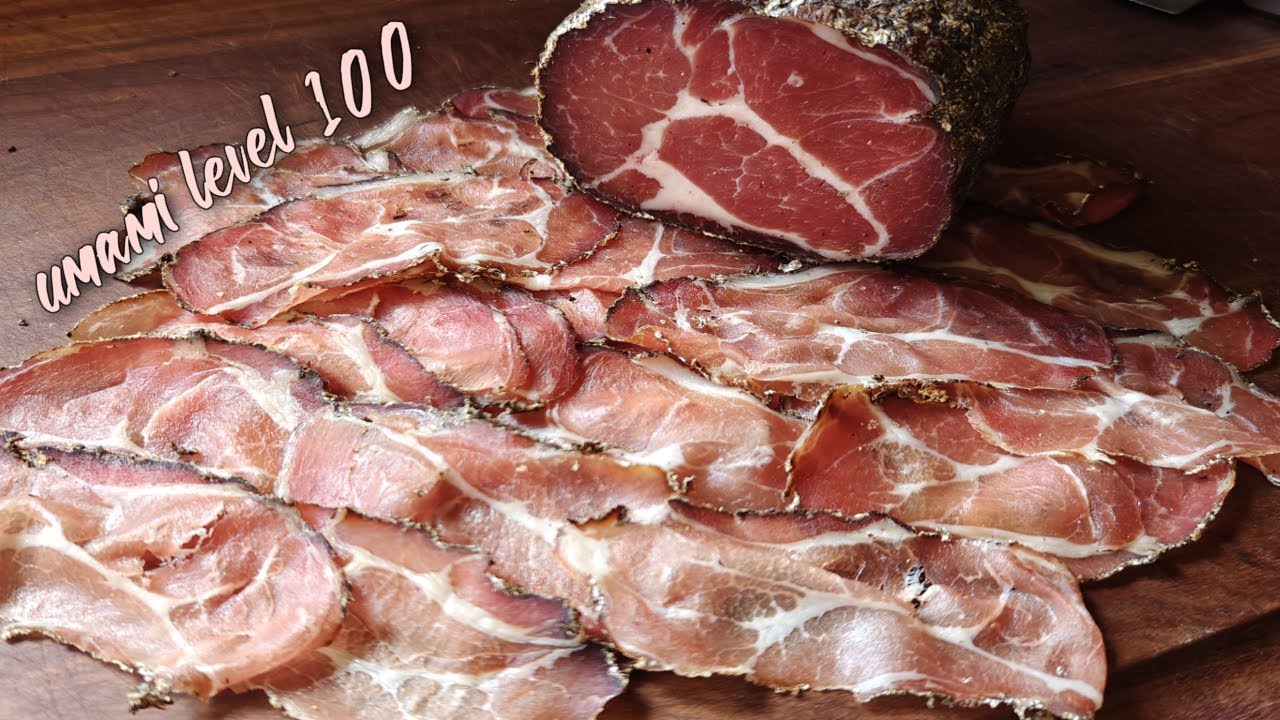 We made an experimental capocollo in our ice chest