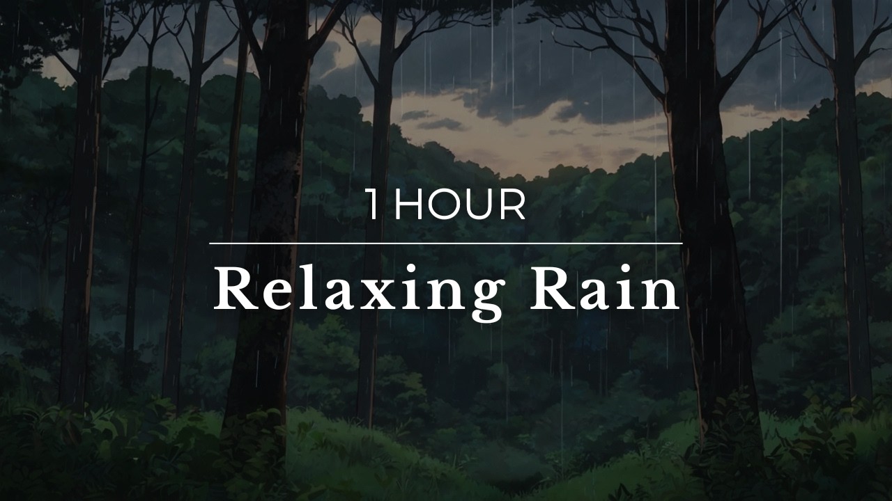 1 Hour Rain Sounds | For Deep Sleep, Relaxing or Focus | White Noise ASMR🌧️