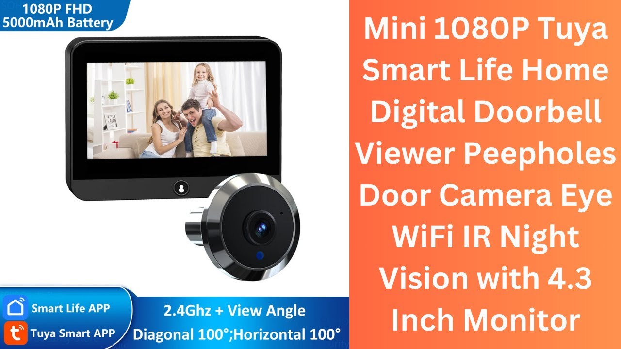 Mini 1080P Tuya Smart Life Home Digital Doorbell Viewer - Peepholes Door Camera Eye WiFi