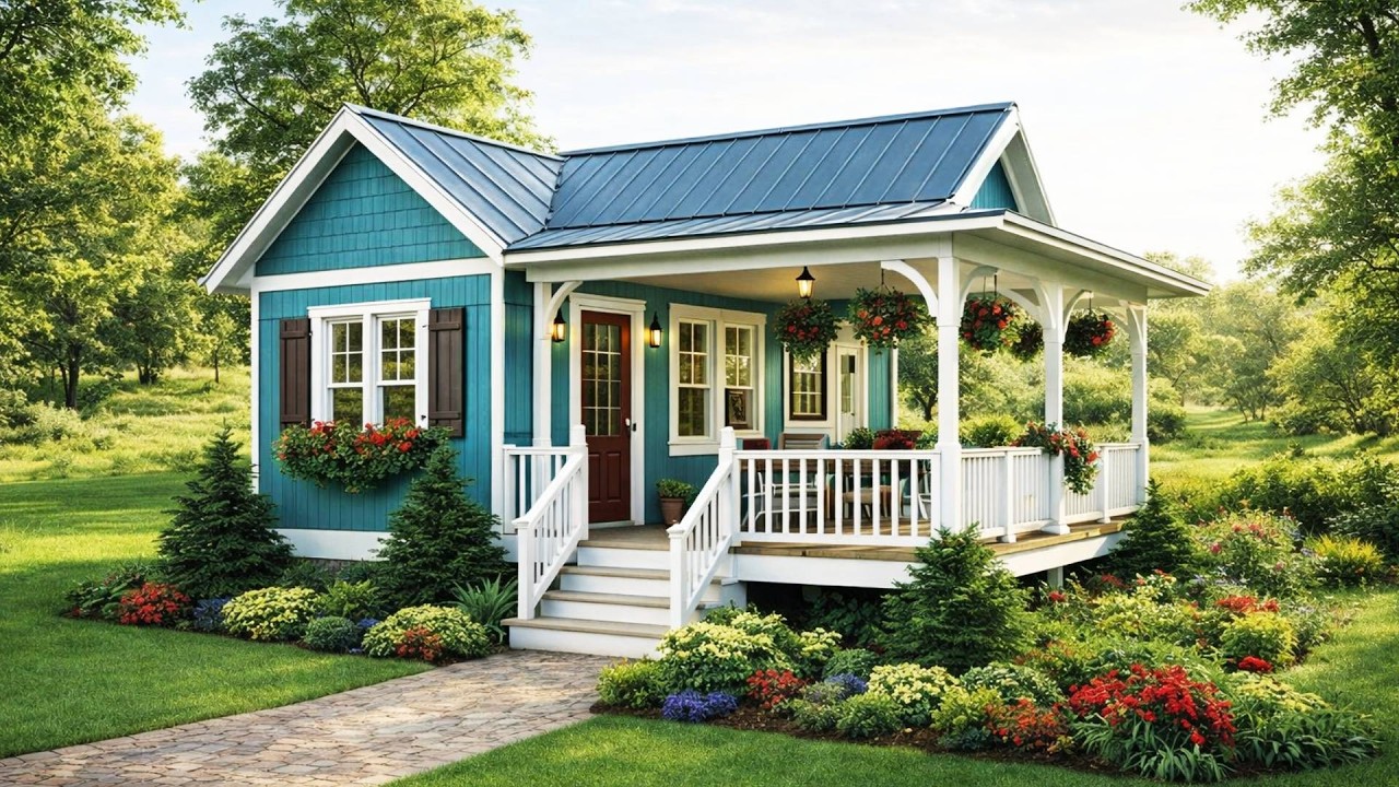 Why This Tiny Teal Cottage Looks Like It’s Straight Out of a Fairytale