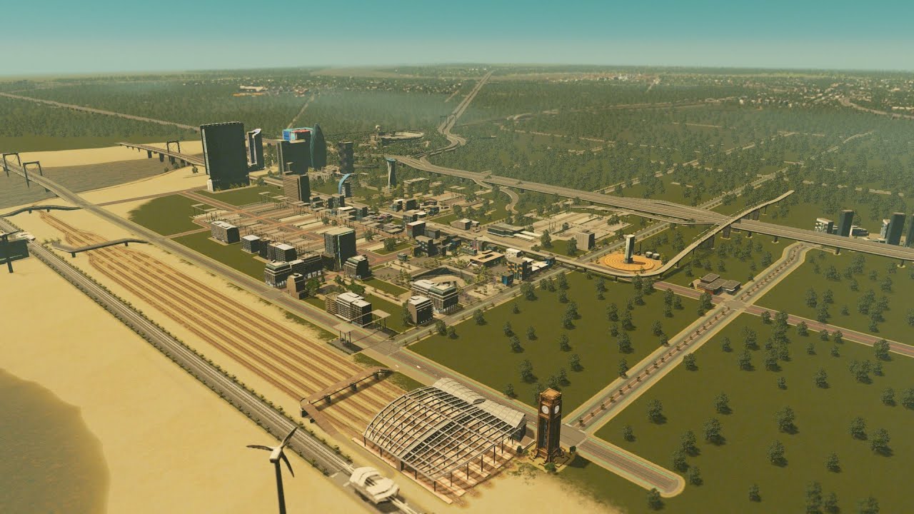 Central station in Orleans - cities skylines 