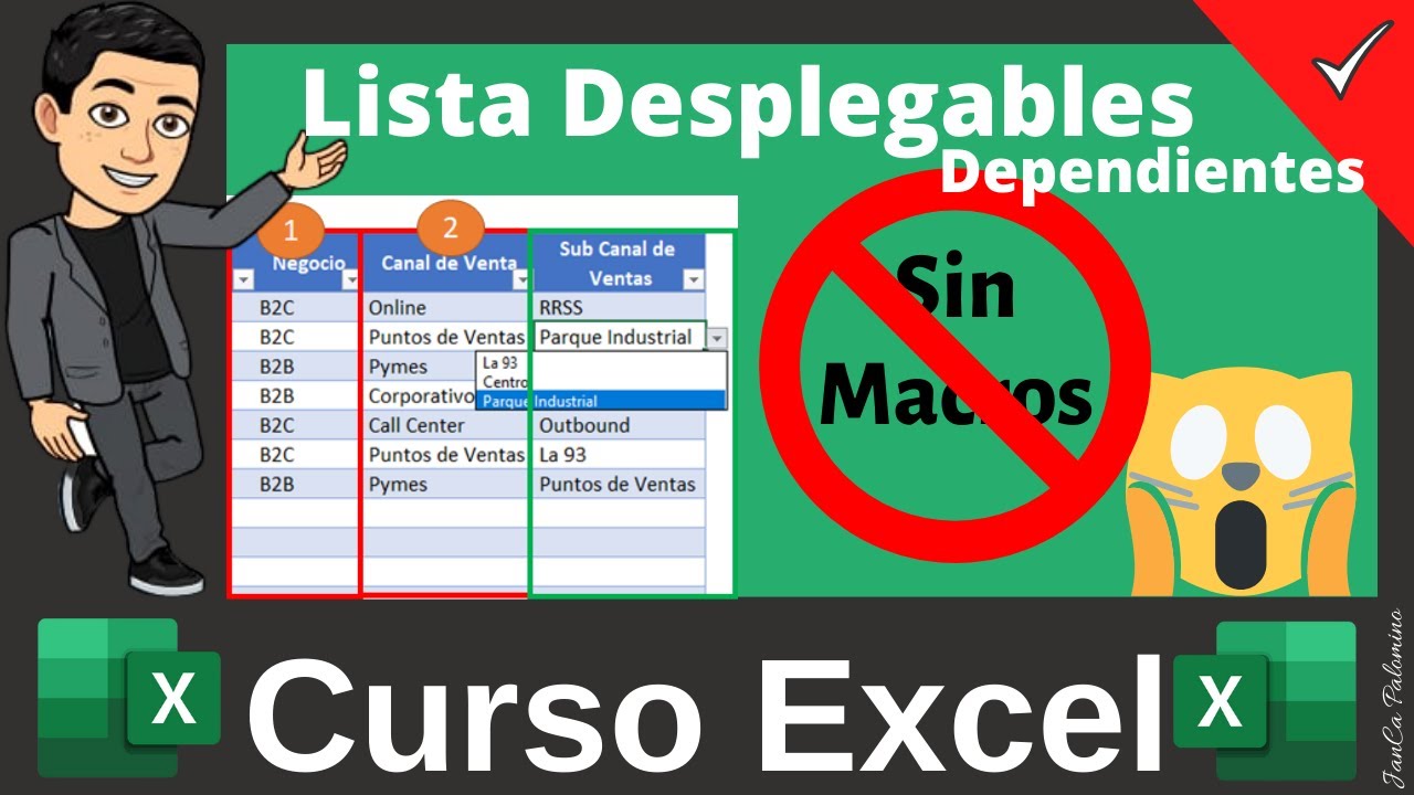 CX#13 👉 Cómo Hacer LISTAS DESPLEGABLES DEPENDIENTES de varios FILTROS sin MACROS 😱 en Excel