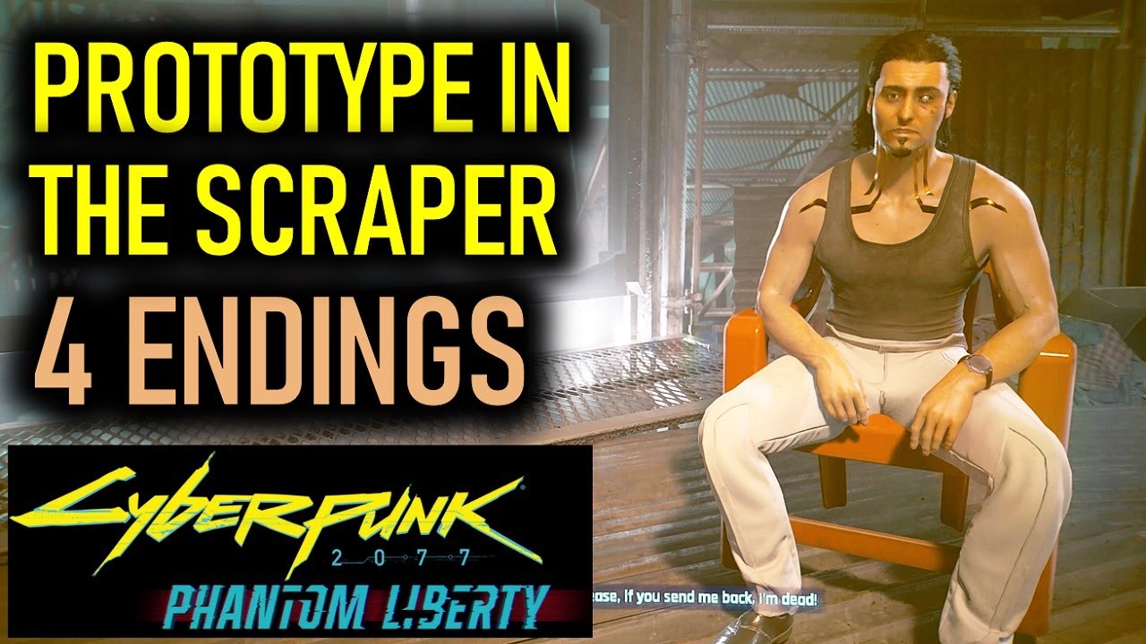 Прототип в Скребке: все 4 концовки (выборы и результаты Хасана) | Cyberpunk 2077 Phantom Liberty