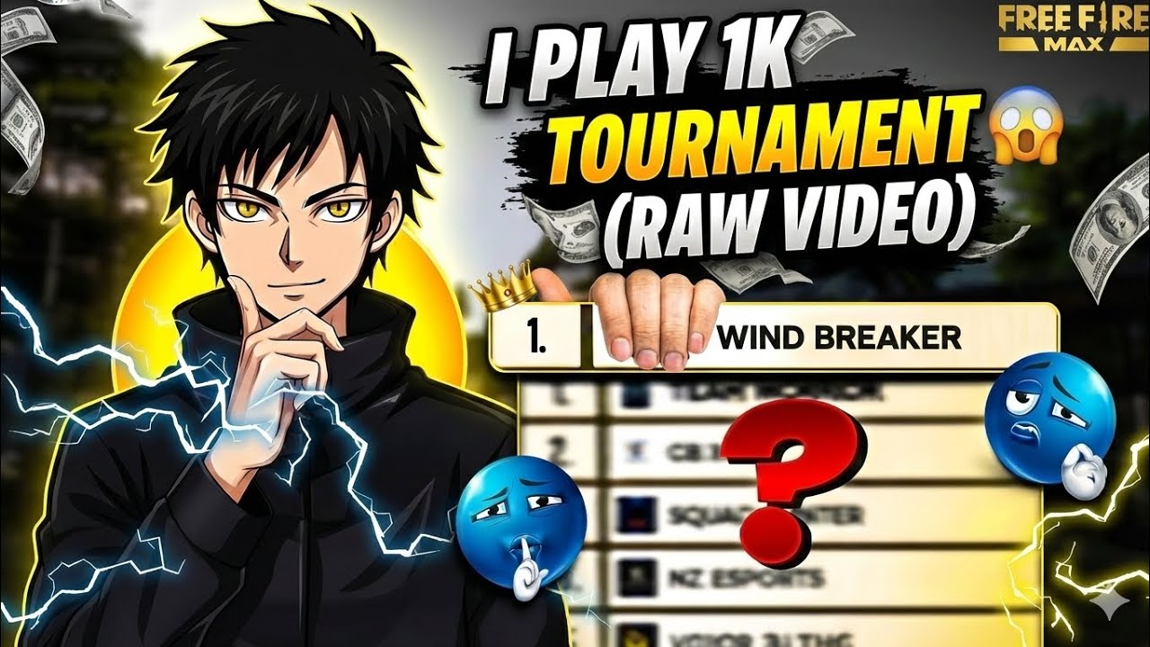 AFTER A LONG TIME I PLAY 1K TOURNAMENT 😱#freefireesports #windbreaker #viral